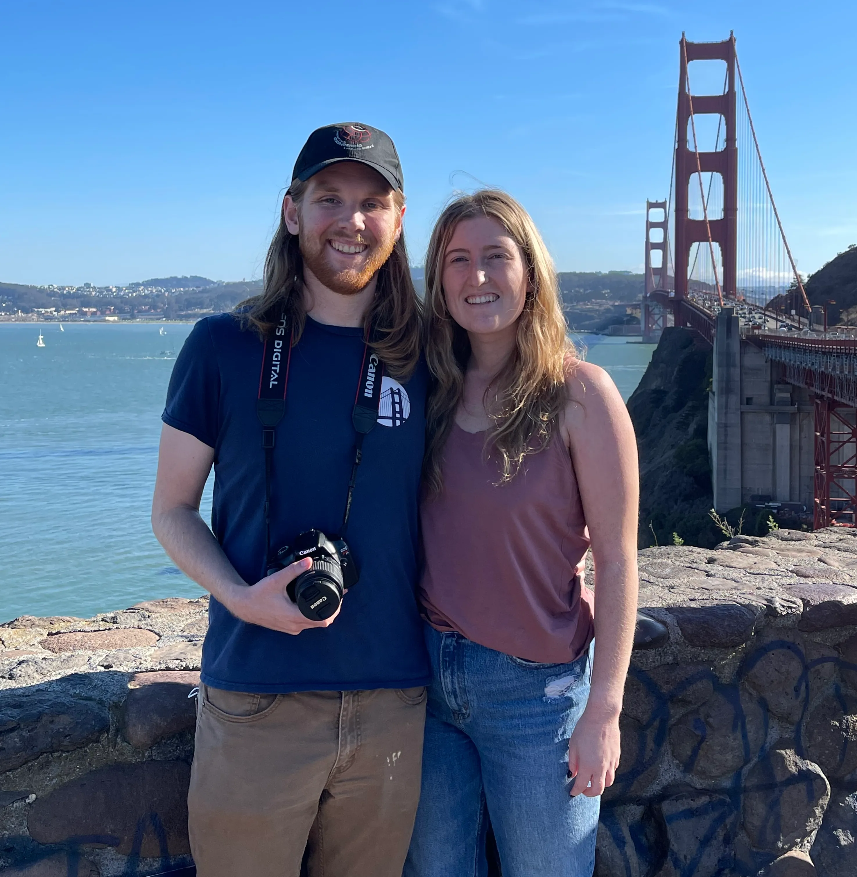 Frank and Jess at the Golden Gate Bridge
